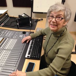 Sue in recording studio