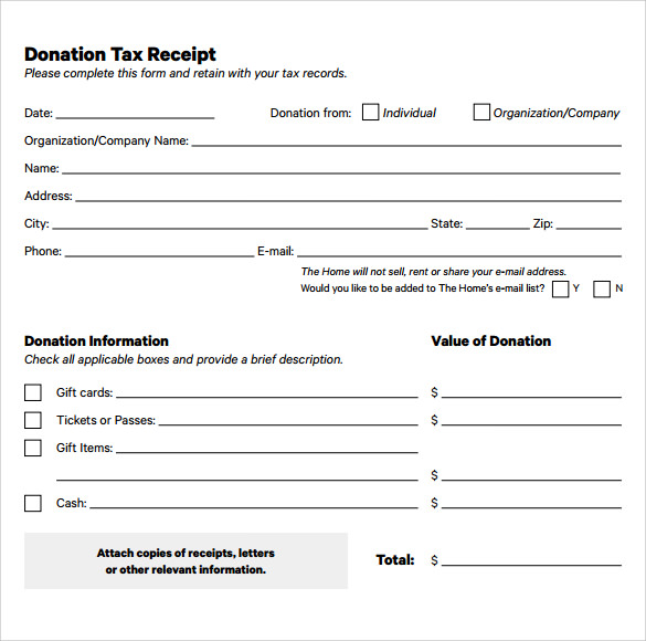 Tax Rebate For Donations